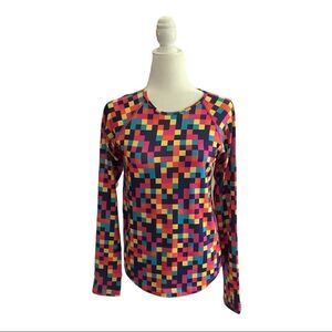 Running Shirt Colored Block Performance Long Sleeve Sweat Wicking Running Shirt